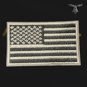 Colored US Flag Patch Velcro - B&W