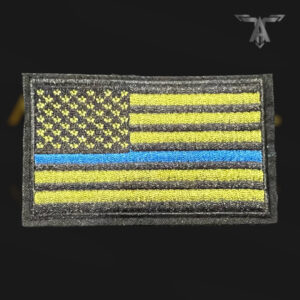 Thin Line Flag Patch Velcro - Police Olive Green