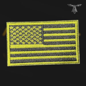 Colored US Flag Patch Velcro - Olive Green