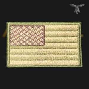 Colored US Flag Patch Velcro - OD Green